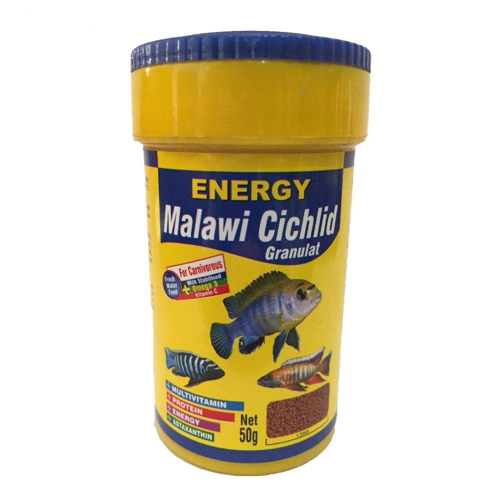 غذا ماهی انرژی مدل Malawi Cichilid Granulat وزن 50 گرم