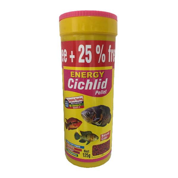 غذا ماهی انرژی مدل cichilid pellet وزن 125 گرم