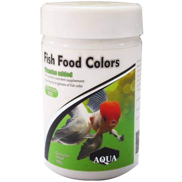 غذای آکوا مدل رنگدانه ماهی برای تمام ماهی های گیاه خوار حجم 100 گرمی