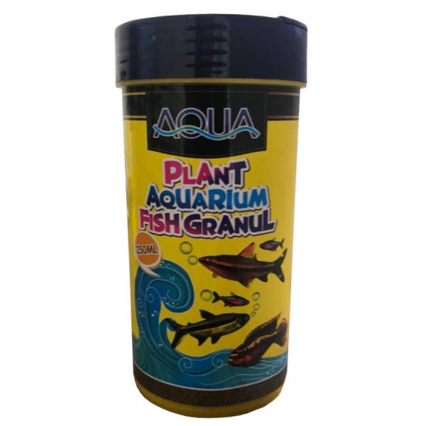 غذای ماهی آکواریوم آکوا مدل plant-granul حجم 250 میلی لیتر