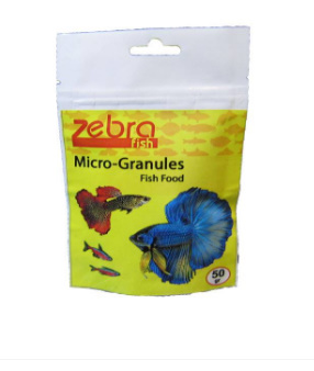 غذای ماهی زبرا مدل micro-Granules وزن 50 گرم