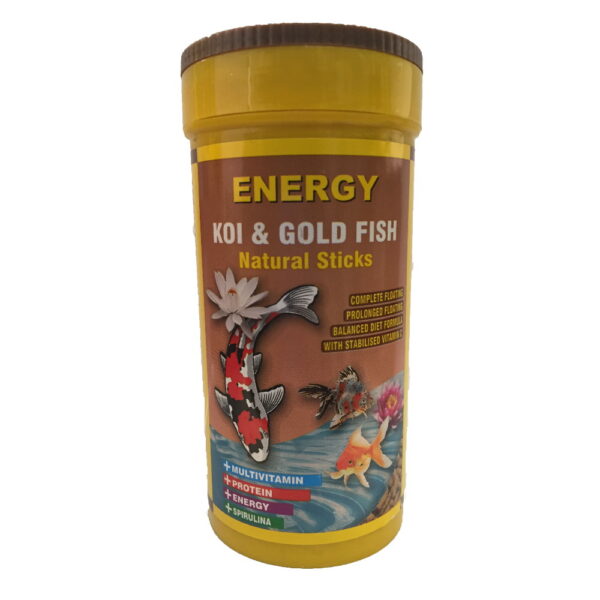 غذا ماهی انرژی مدل KOI & Gold fisf Natural sticks وزن 25 گرم