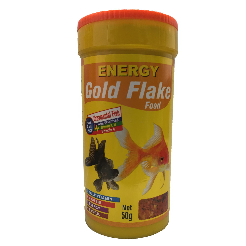 غذا ماهی انرژی مدل Gold Flake food وزن 50گرم