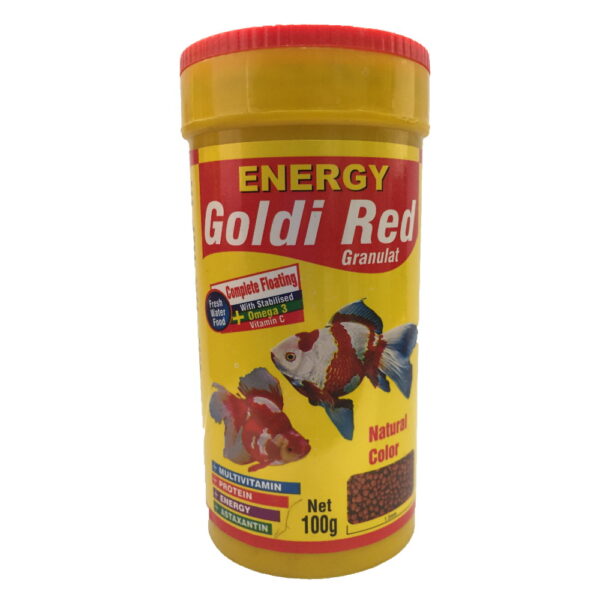 غذا ماهی انرژی مدل Goldi Red Granulat وزن 100 گرم