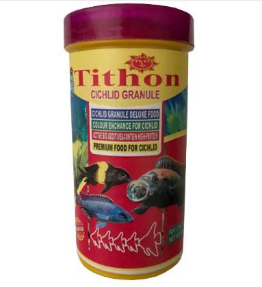غذای ماهی آکواریوم تیتون مدل cichilid granol وزن 120 گرم