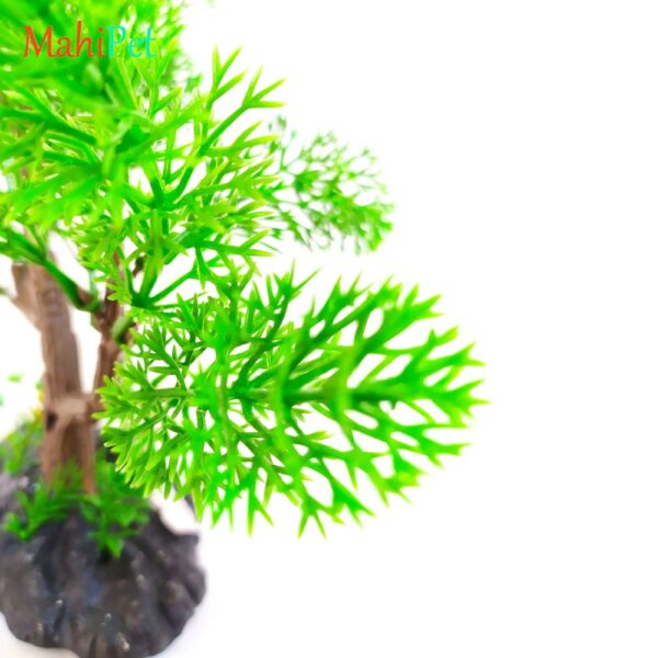 درختچه مصنوعی آکواریوم مدل بنسای طرح سرو (سبز) کد 1370