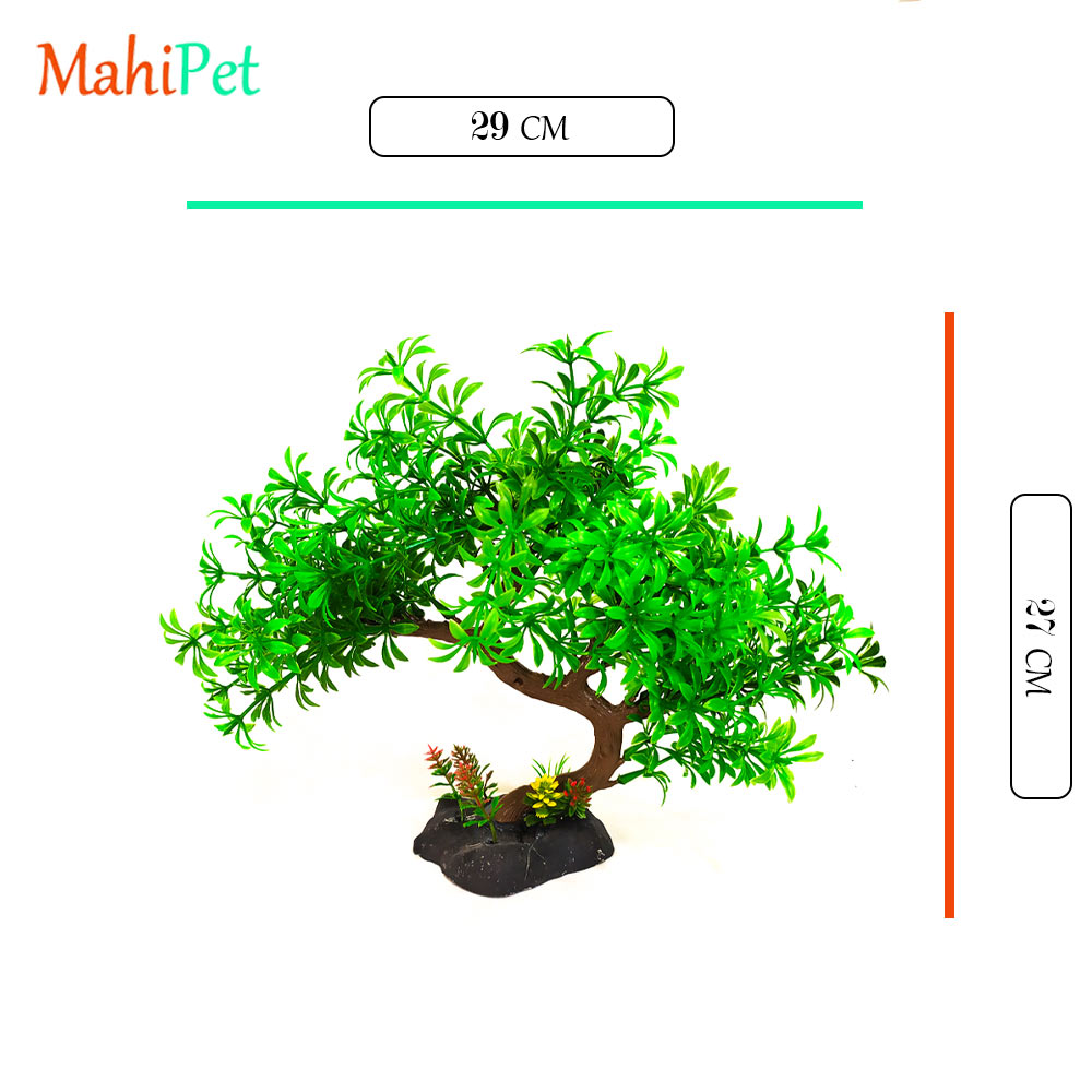 درختچه مصنوعی آکواریوم مدل بنسای (سبز) کد 1419