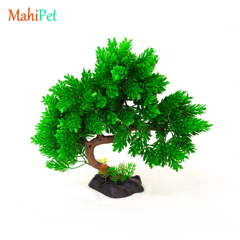 درختچه مصنوعی آکواریوم مدل بنسای (سبز)