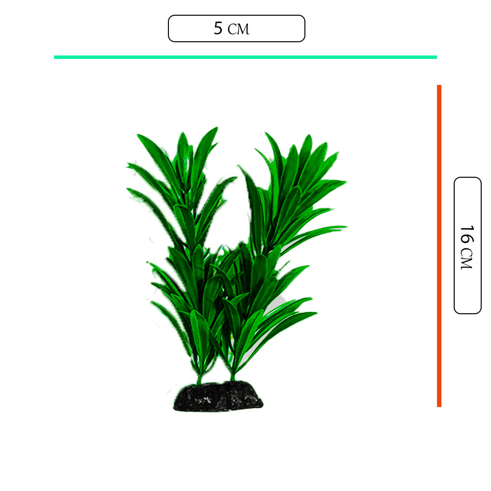 گیاه مصنوعی آکواریوم کد 210 مدل برگ بلند سبز