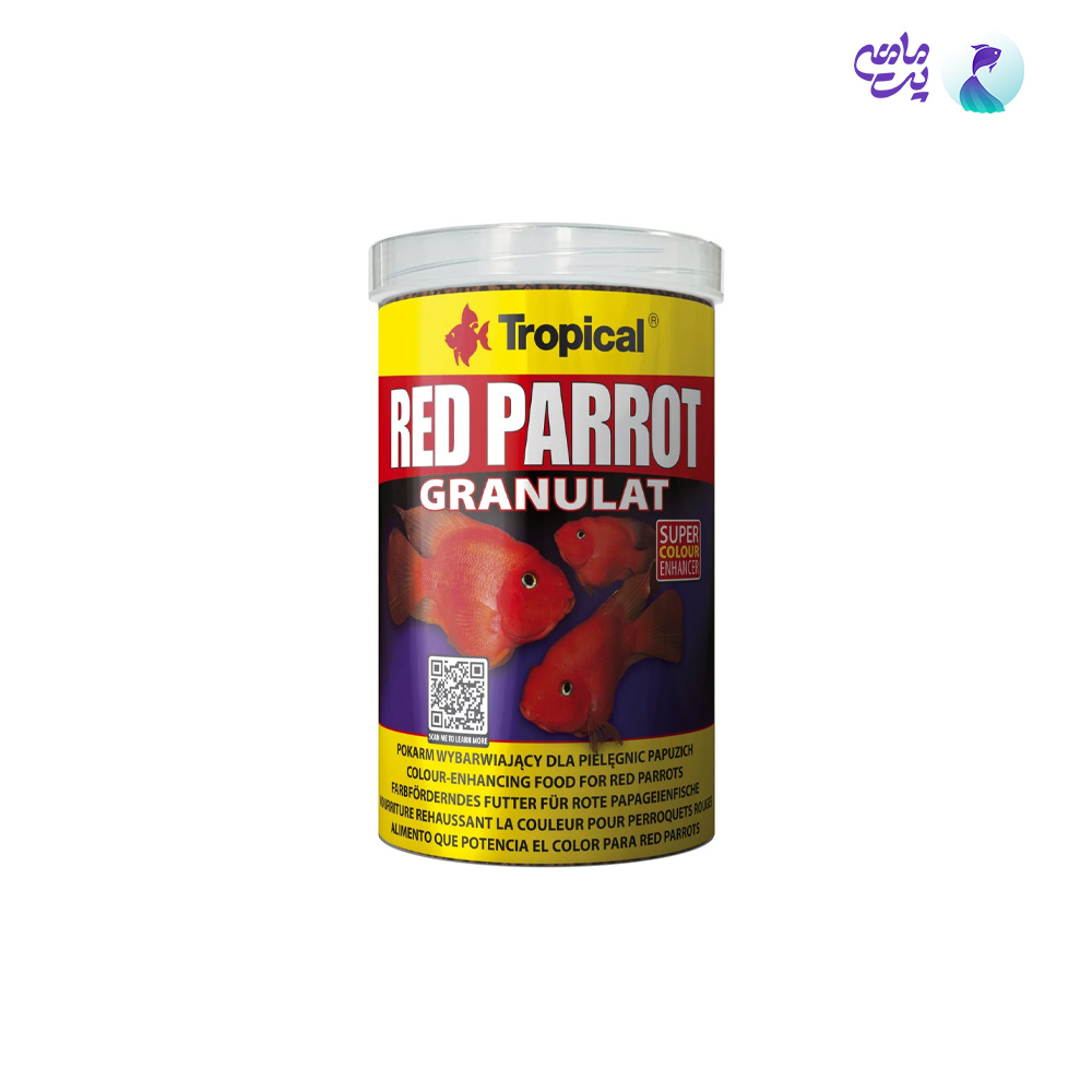 غذای گرانول تروپیکال مدل Red Parrot Granulat 250ml وزن 100 گرم