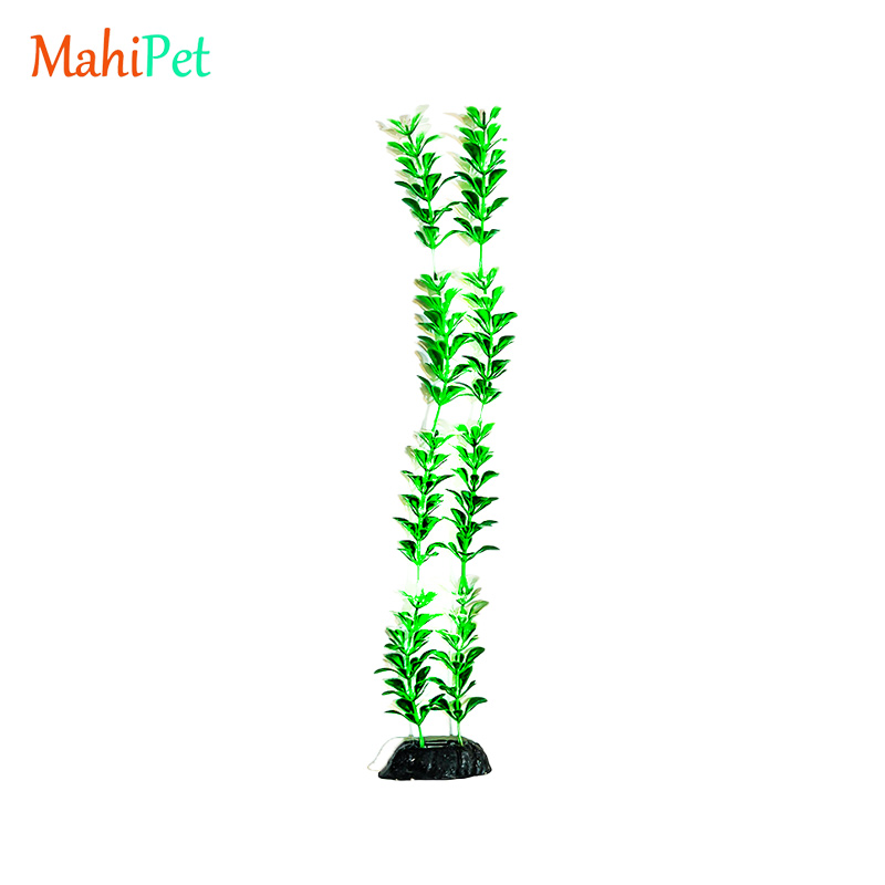 گیاه مصنوعی آکواریوم کد A مدل برگ دو رنگ سبز و سفید