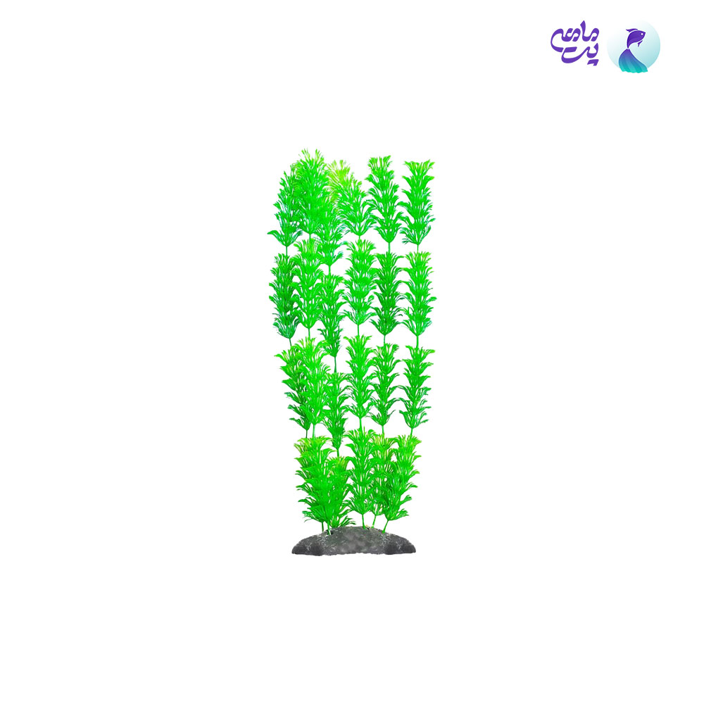 گیاه مصنوعی آکواریوم تک رنگ سبز کد 1012