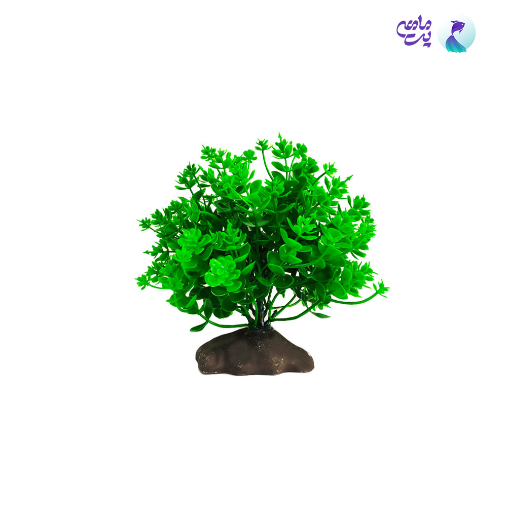 درختچه مصنوعی آکواریوم تک رنگ سبز کد 2226