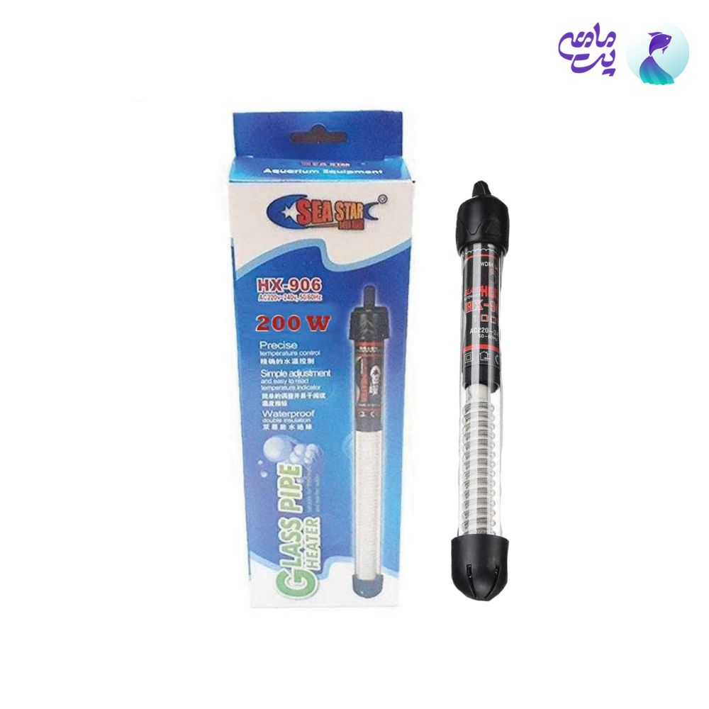 بخاری شیشه‌ای آکواریوم سی استار HX-906 200W یدک دار